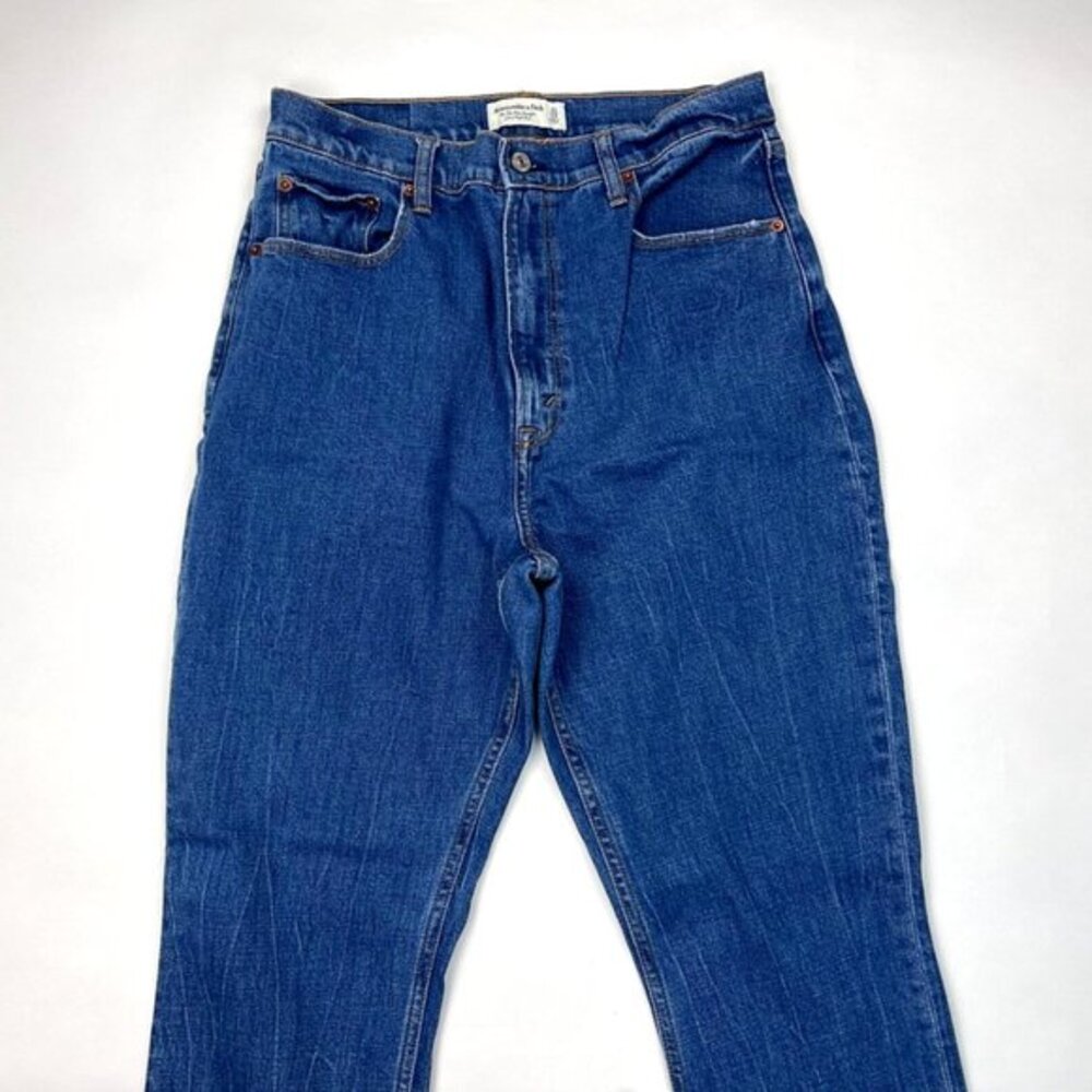 Abercrombie Fitch Curve Ultra High Rise 90s Slim Straight‎ Jeans Women 31 12 EUC - Picture 3 of 8